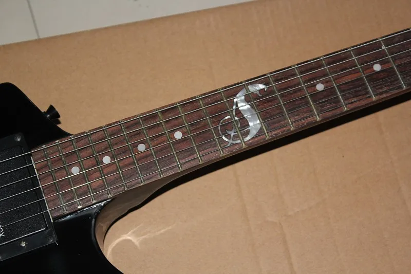 Бесплатная доставка custom shop SNAKEBYTE Джеймса хетфилда черная электрогитара с 9 В