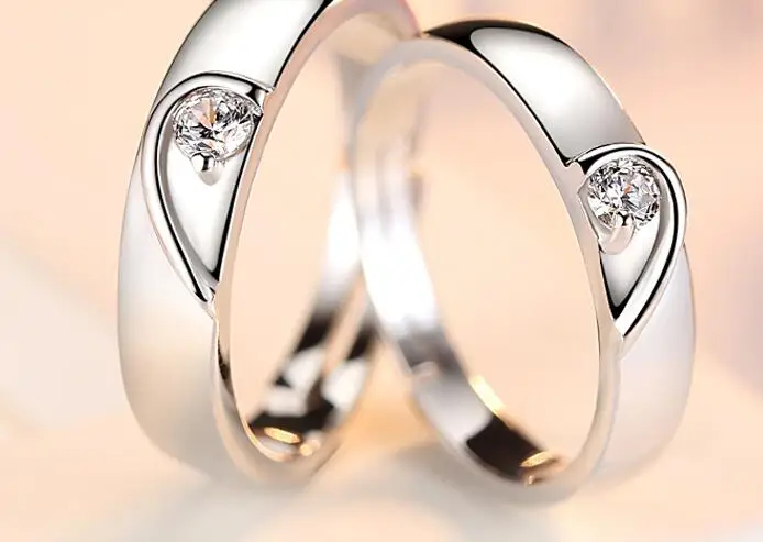 

YTF213 925 Silver Classic engagement ring White Cubic Zircon wedding ring jewelry for male and female couples