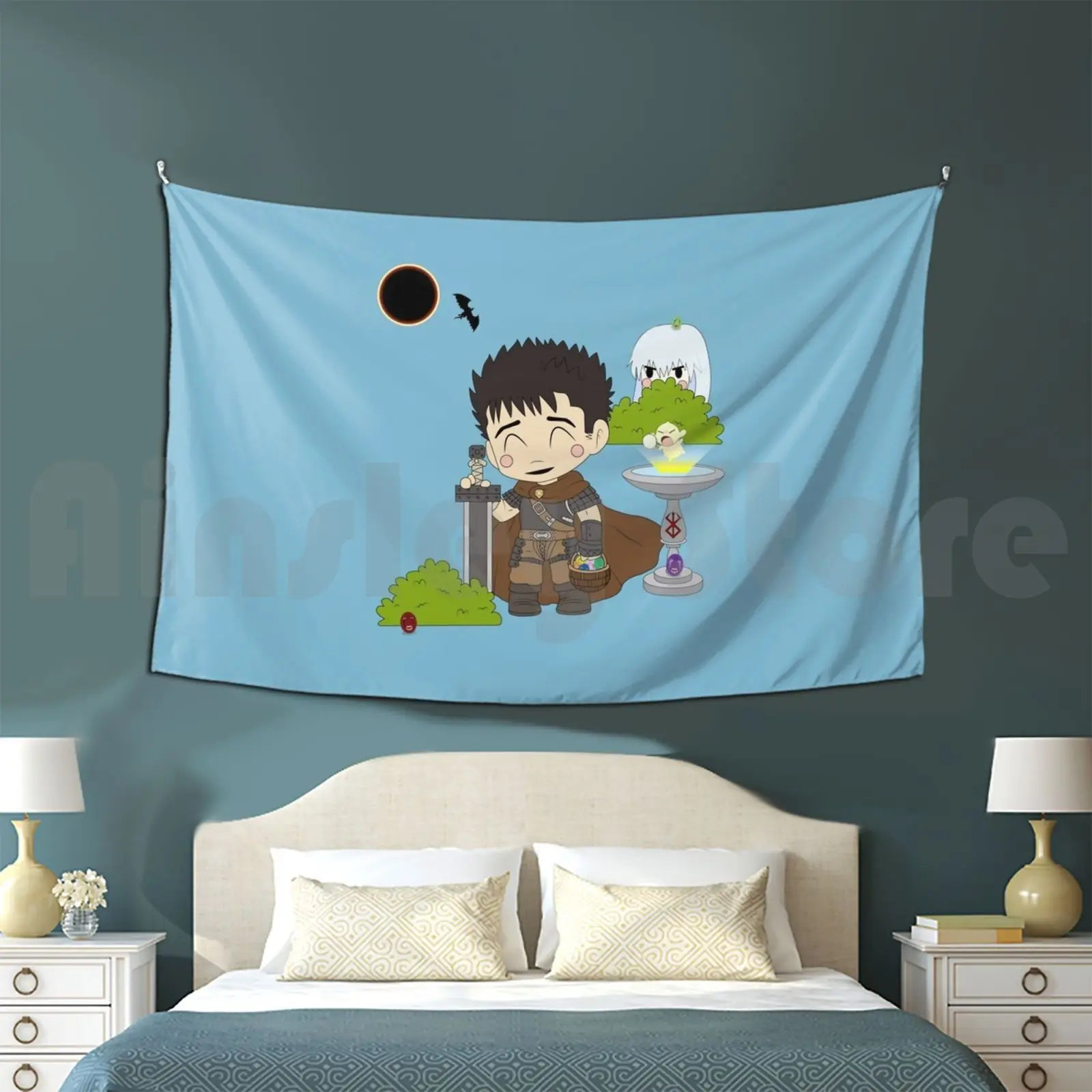 

Гобелен для охоты на яйцах, гобелен для гостиной, спальни, милый Пасхальный Аниме Манга, Гриффит, Пен, бихит, Чиби