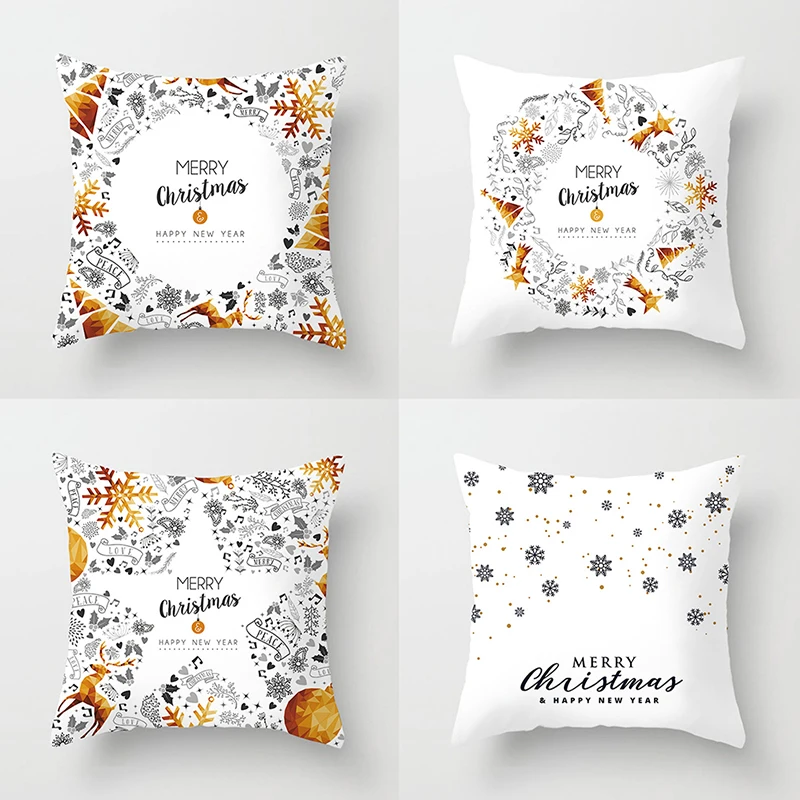 Популярная винтажная хлопковая Милая подушка в рождественском стиле с