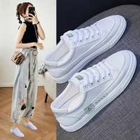 female ins han edition flat white shoe tide fall 2021 new students running sneakers leisure female street snap t008
