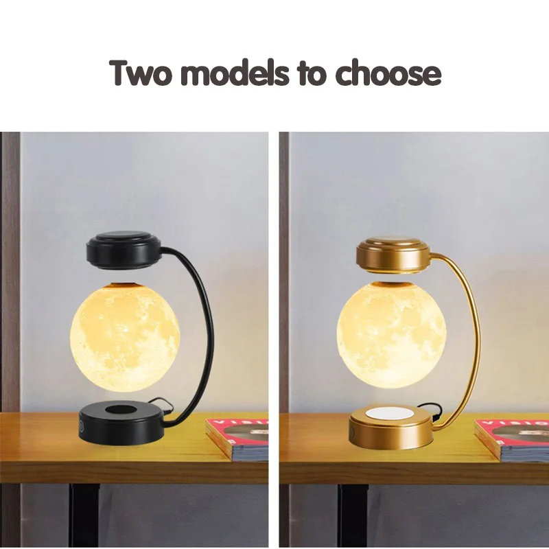 구매 Levitating 달 램프 독특한 디자인 벤드 파이프 자기 부상 3D 인쇄 부동 음력 램프 홈 오피스 룸 장식 창조적 인 선물