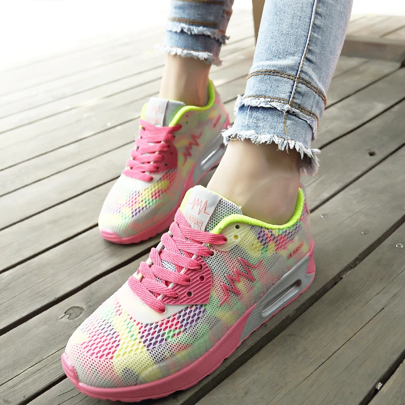 RUMDAX Air Cushion Sport Shoes Women Breathable Sneakers Anti-skid Outdoor Jogging Walking Shoes Basket Fitness Shoes Trainers