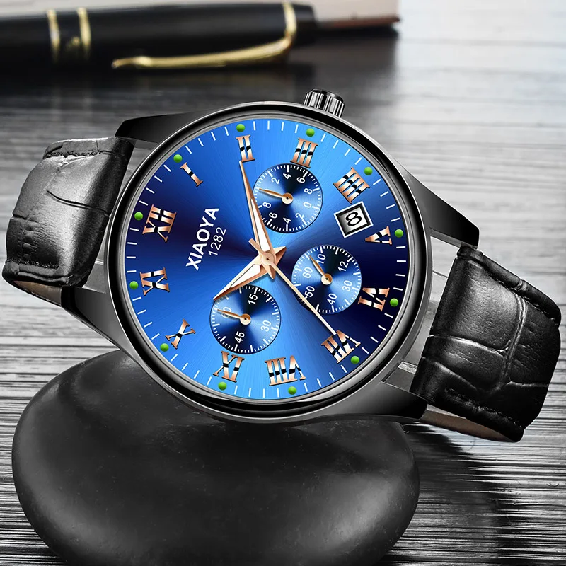 2020 мужские часы Топ бренд класса люкс военные спортивные наручные Модные Кожаные