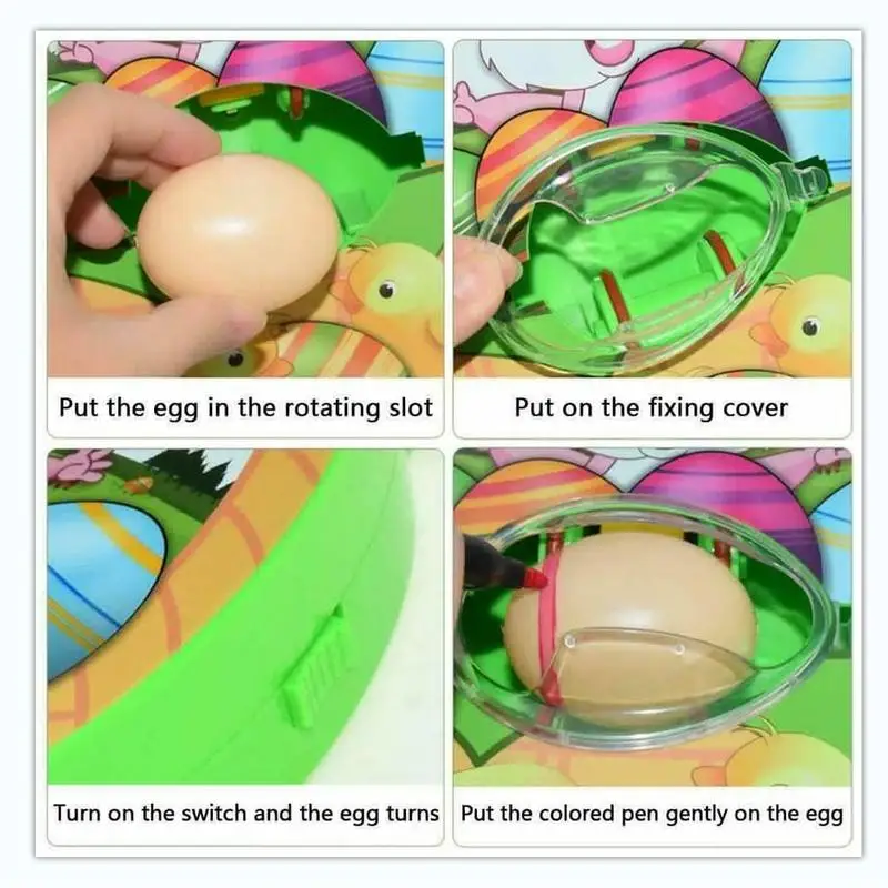 

Easter DIY Painted Egg Decoration Set Egg Dye DIY Crafts Exquisite with Children's LED Educational Light Gifts Toys T3A9