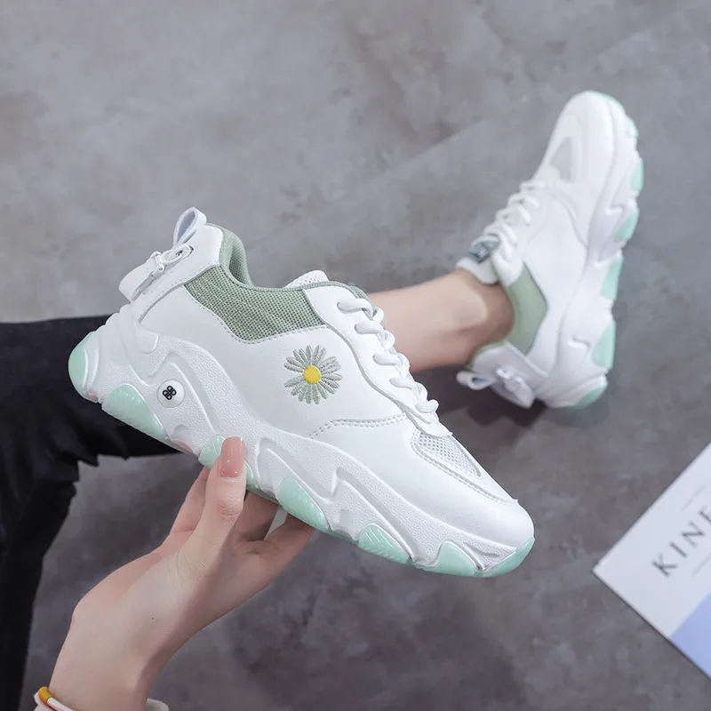 

Korean Style Daisy Dad Shoes Women's New Summer Women's Shoes Breathable Mesh Casual Sports Running Shoes Ins Trendy Sneaks