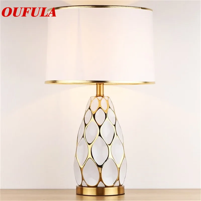 AOSONG Керамические настольные лампы роскошные современные ткани для фойе гостиной