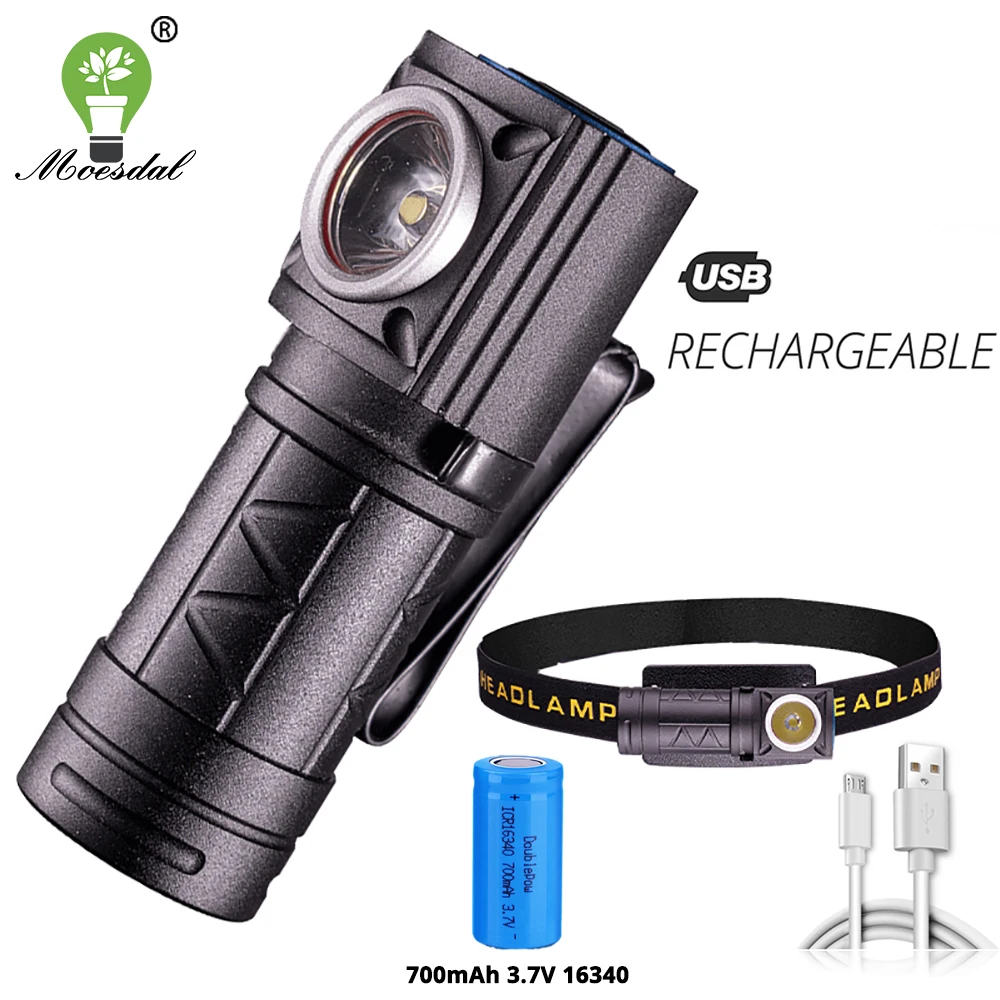 

USB Rechargeable LED Headlamp Super Bright XPG Waterproof Portable Outdoor Headlamp with Pen Holder for Camping and Cycling