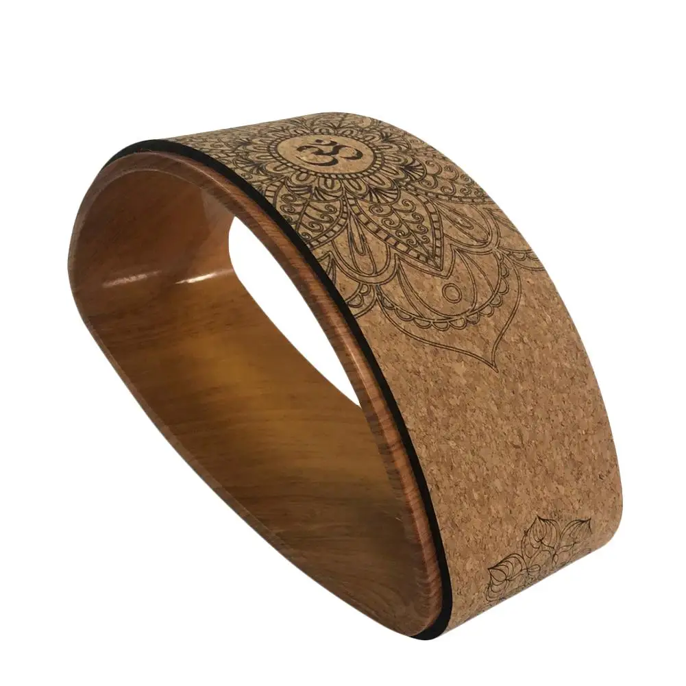 

Деревянное колесо для йоги, пилатеса с Буддой лотоса, профессиональные круги для йоги из ТПЭ, тренажерный зал, тренировочный инструмент для ...