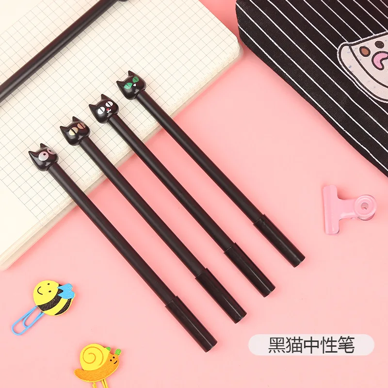 

XGZ 20 Sticks Super Cute Black Cat Gel Pen Creative Cartoon Student Stationery Water Signature