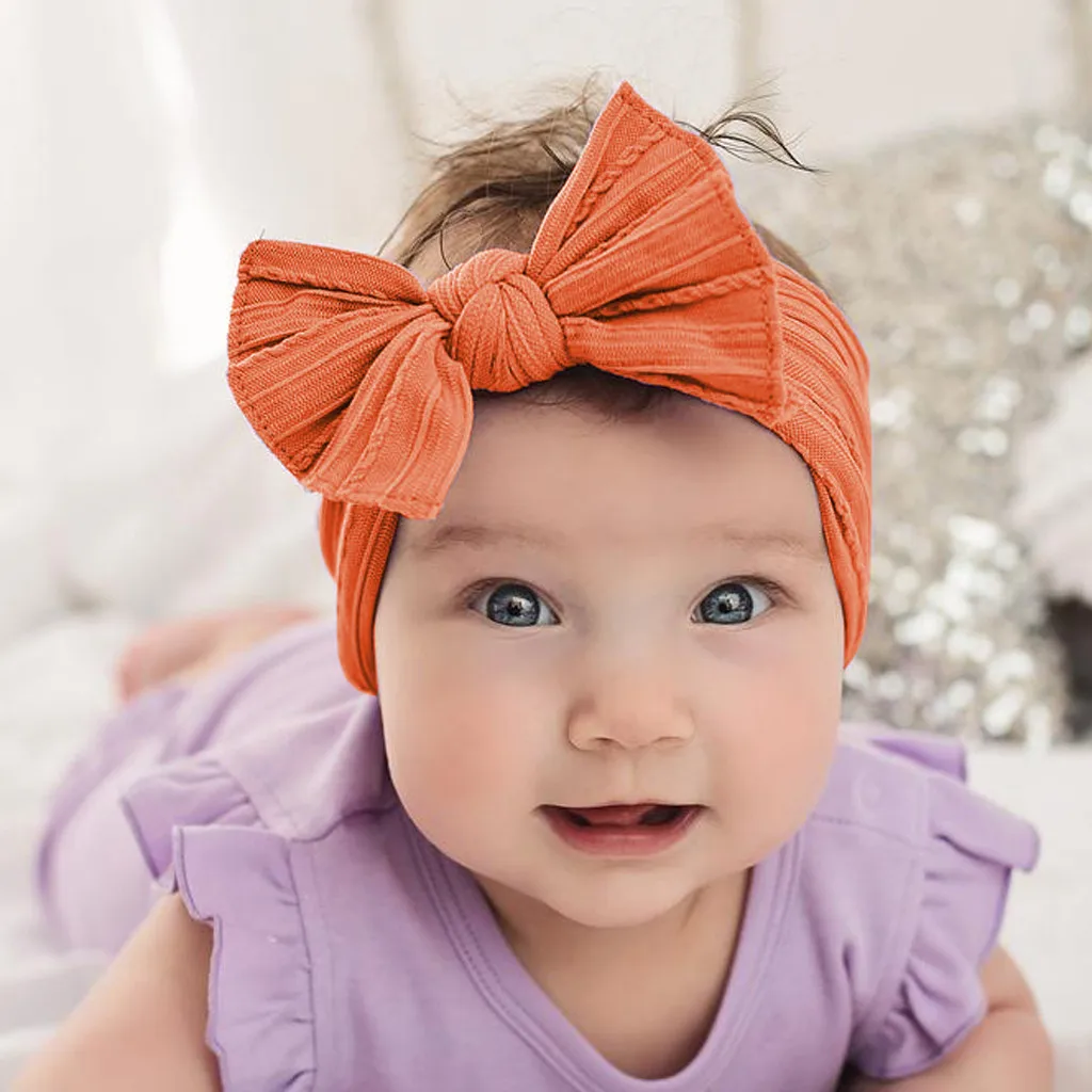 2020 New Bowknot big headband baby bow headbands hair band for girls boy girl turban head accessories# DEC | Детская одежда и