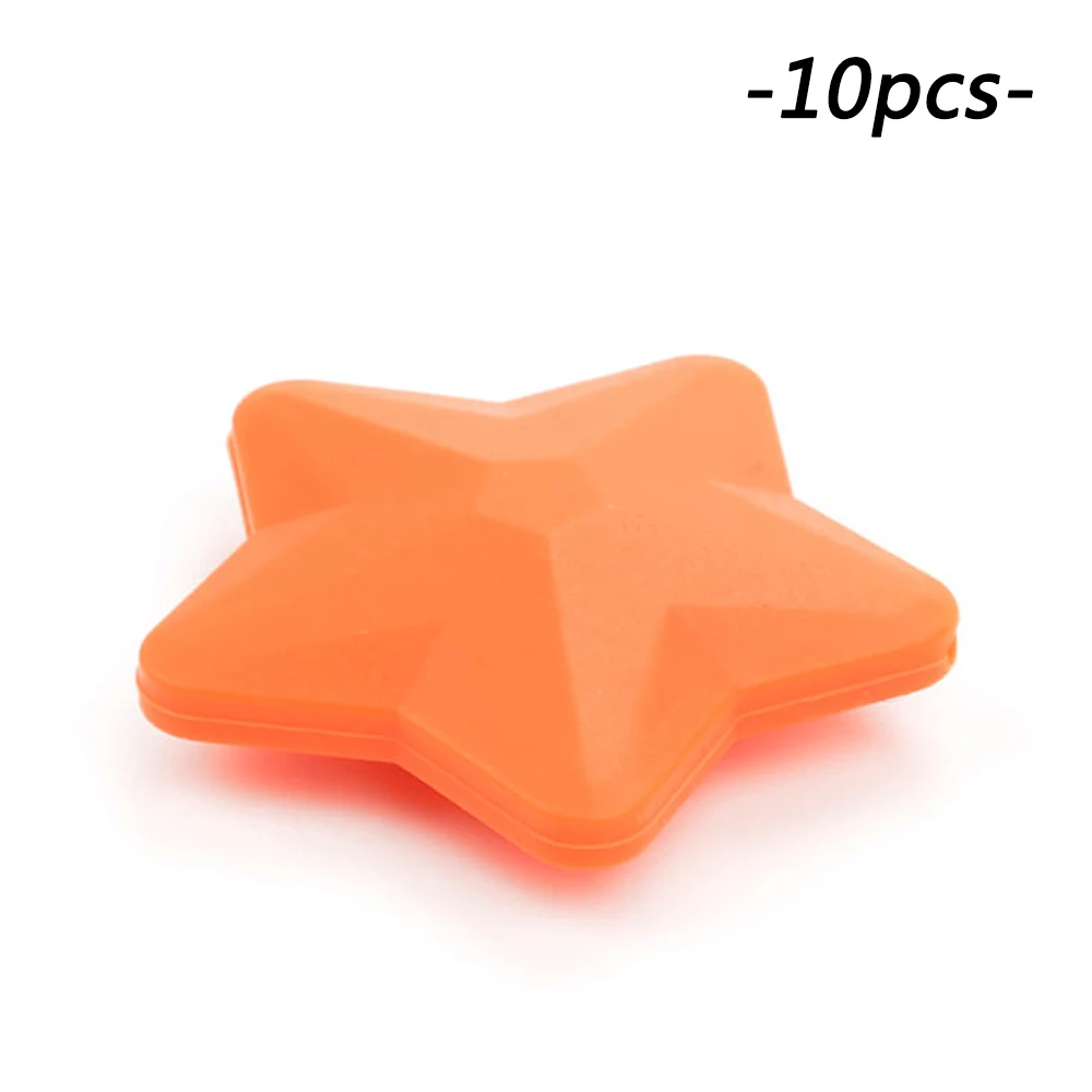 Orange LOFCA 10 шт. силиконовые бусины Мягкие Детские Прорезыватели для зубов Diy ювелирные изделия браслет колье и кулон детский Прорезыватель силиконовая звезда - Цвет: Orange