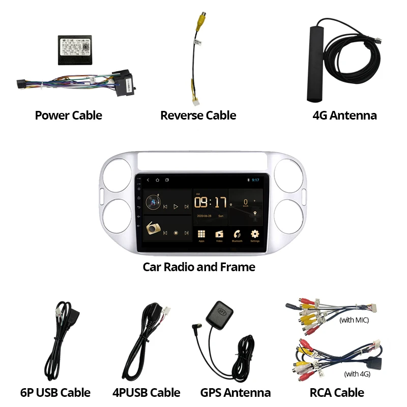 

TIEBRO 2din Android 9.0 Car Radio For Volkswagen Tiguan 2010-2015 2016 2017 Car Multimedia Player GPS Navigation 2Din DVD Player