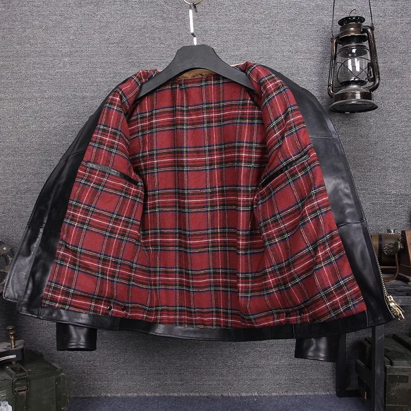 Ретро овчина мех сплайсинга Интегрированный полный зерна коровья кожа кожаная