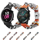 Для Huawei Watch GT 2 46 мм 42 мм GT2 ремешок из натуральной кожи 20 мм ремешок для часов в этническом стиле резной ретро браслет Ремешки для наручных часов