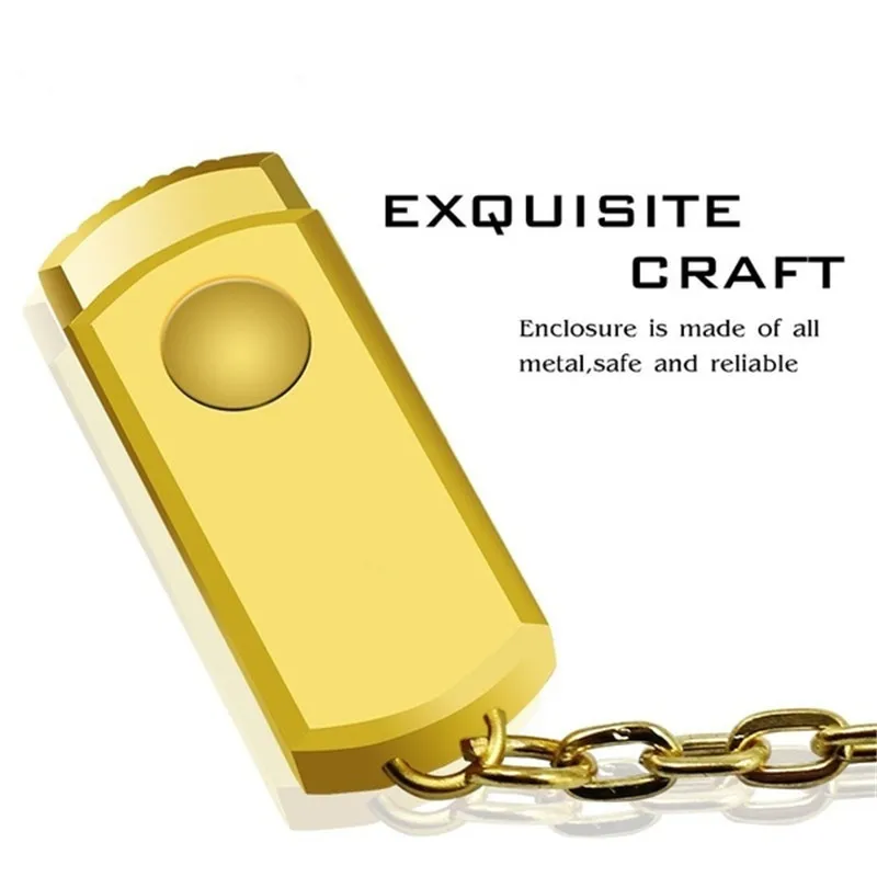 

USB Flash Drive 2.0 silver pendrive 32GB pen drive 64GB 16GB 8GB 4GB metal flash memory 128gb Rotate usb stick free custom logo