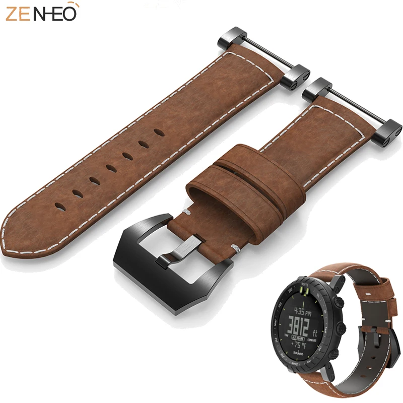 Ремешок для часов из натуральной кожи браслет смарт аксессуары Suunto Core|Ремешки