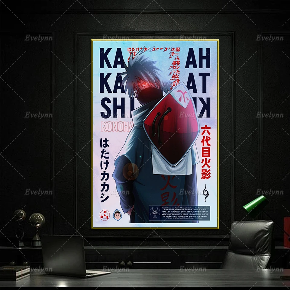

Naruto Kakashi Japan Anime Canvas Poster Nordic Home Bedroom Decor Print Pictures Modern Living Room Cuadros Wall Art Painting