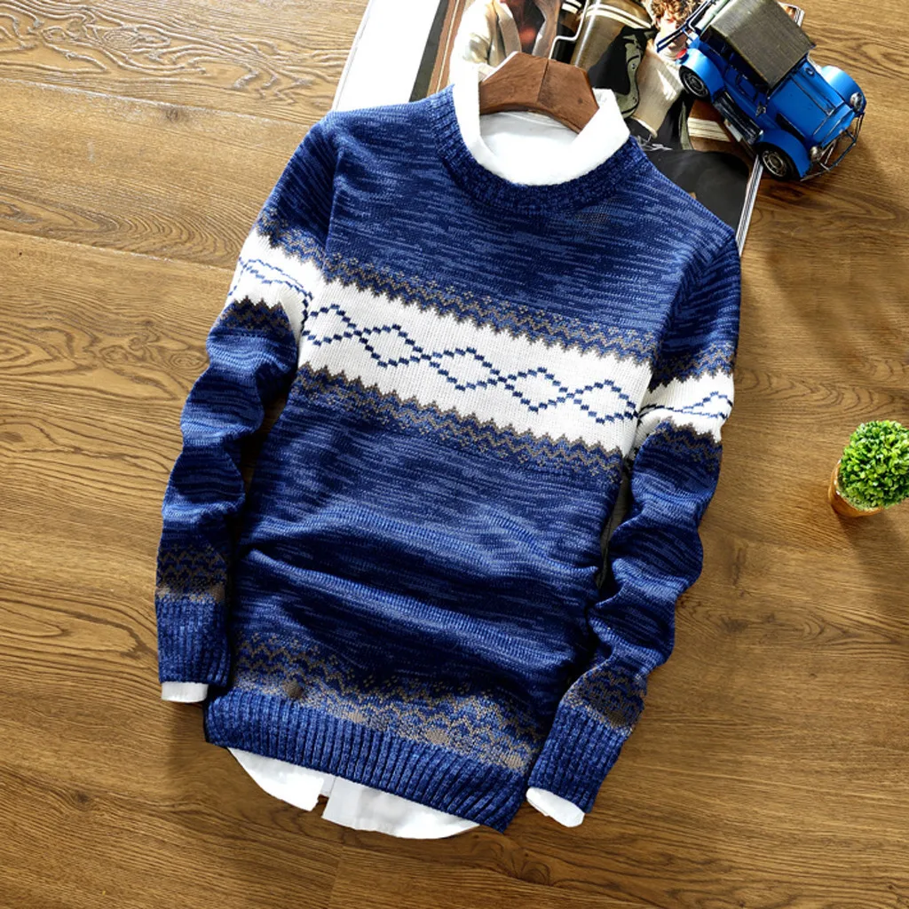

Korea Grey Sweaters Pullovers Men Long Sleeve Knitted O-neck Sweater High Quality Autumn Winter Pullovers Warm Coat New Fashion