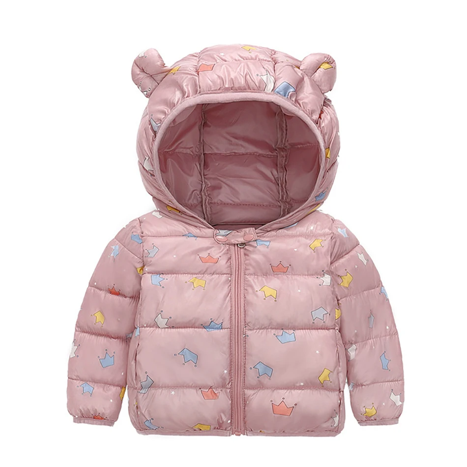 

2021 New Winter Children Clothing Children Down Jacket Hooded Clothes Boys and Girls Baby Cartoon Jacket Girls Winter Outerwear