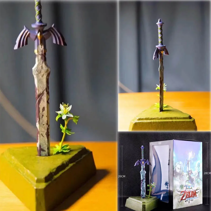 

26cm Zelda Skyward Sword link Master Sword Lamp Action Figure Zelda Figurine Model Toys Dolls Gift