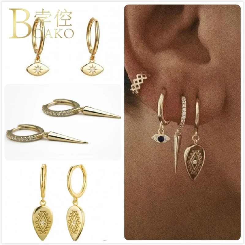 Женские серьги подвески из серебра 925 пробы с цирконом|Серьги-подвески| |