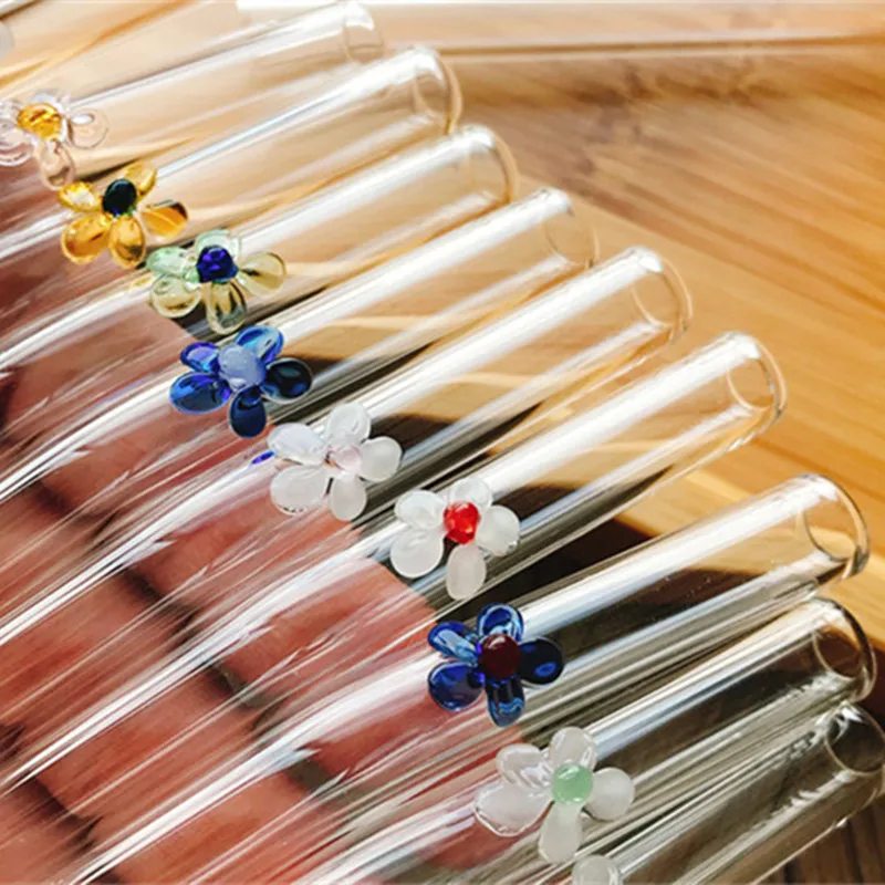 3 шт./лот красочные многоразовые питьевые стеклянные соломинки с кисточкой