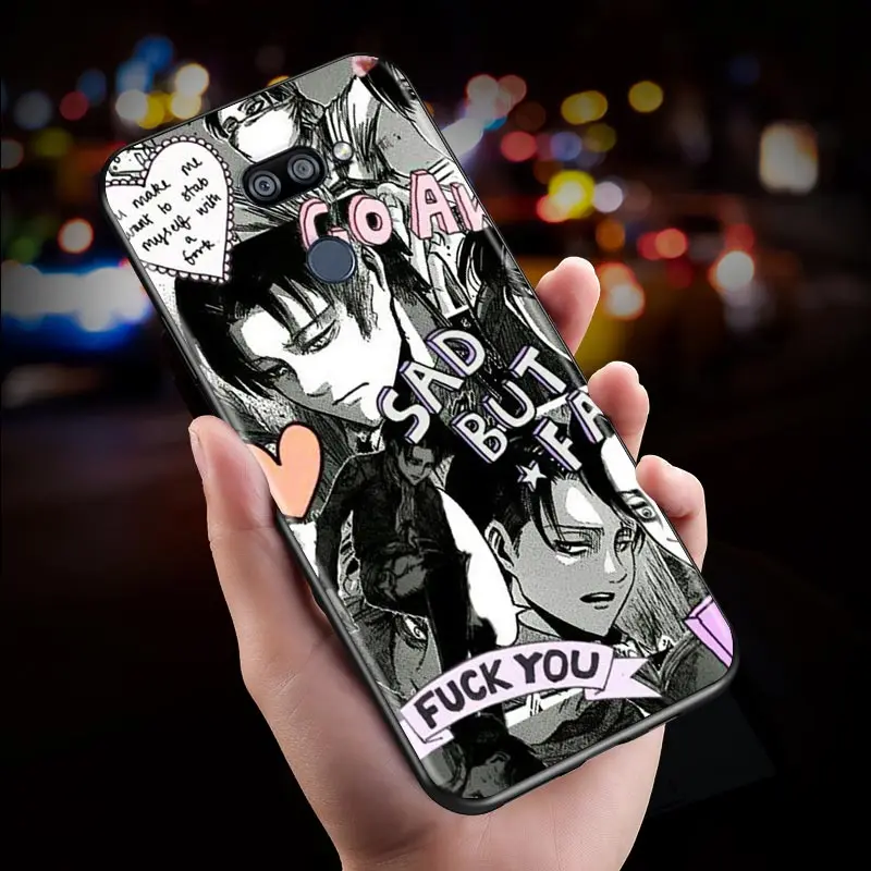 Attack On Titan Japanese Anime for LG G8 G8S G8X V30 V35 V40 V50 V60 ThinQ Q60 K40 K50 K30 K41 K51 K61 K71 K22 Black Phone Case | Мобильные