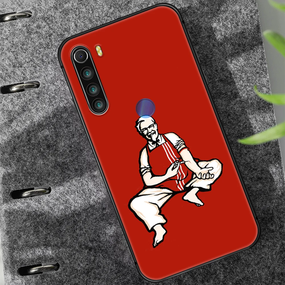 

kfc cartoon Phone Case Cover Hull For XIAOMI Redmi 7 7a 8 8a 9 10X NOTE 6 7 7s 8 8t 9 9s Pro Max black Etui Soft Coque Painting