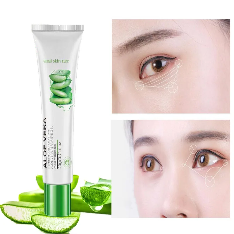 

20g Aloe Vera Moisturizing Brighten Eye Cream Gel Anti Wrinkle Eye Cream Anti Puffiness Dark Circle Anti Aging Eye Creams