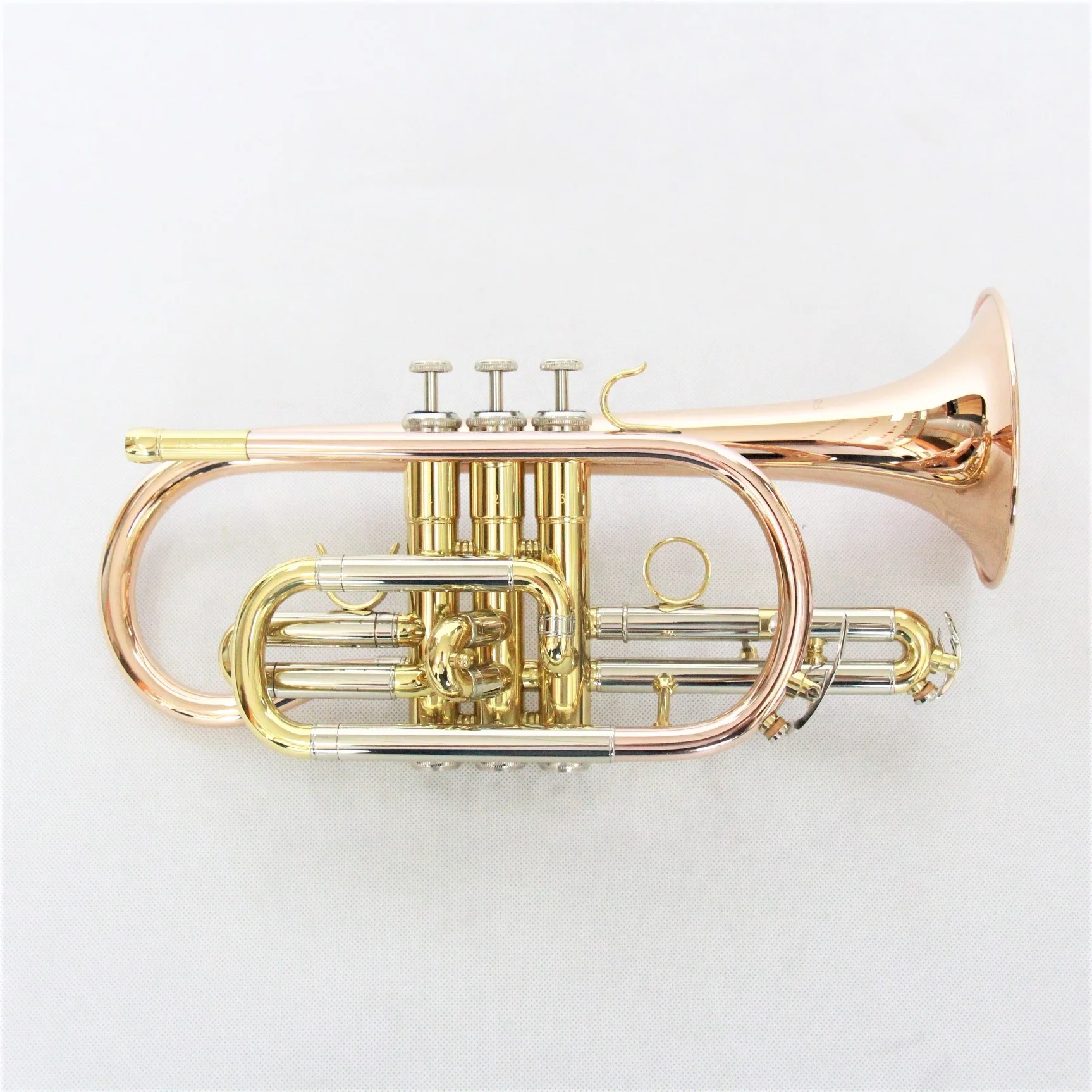 

New designed brass instruments Chinese handmade Bb corneta rose gold professional cornet