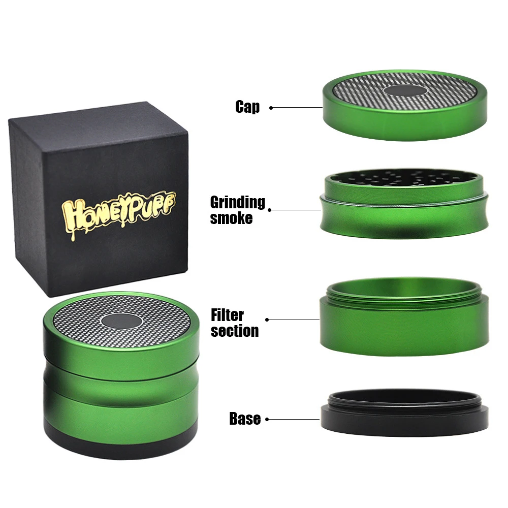 63 мм 4-слойная шлифовальная машина для табака древняя форма алюминиевый