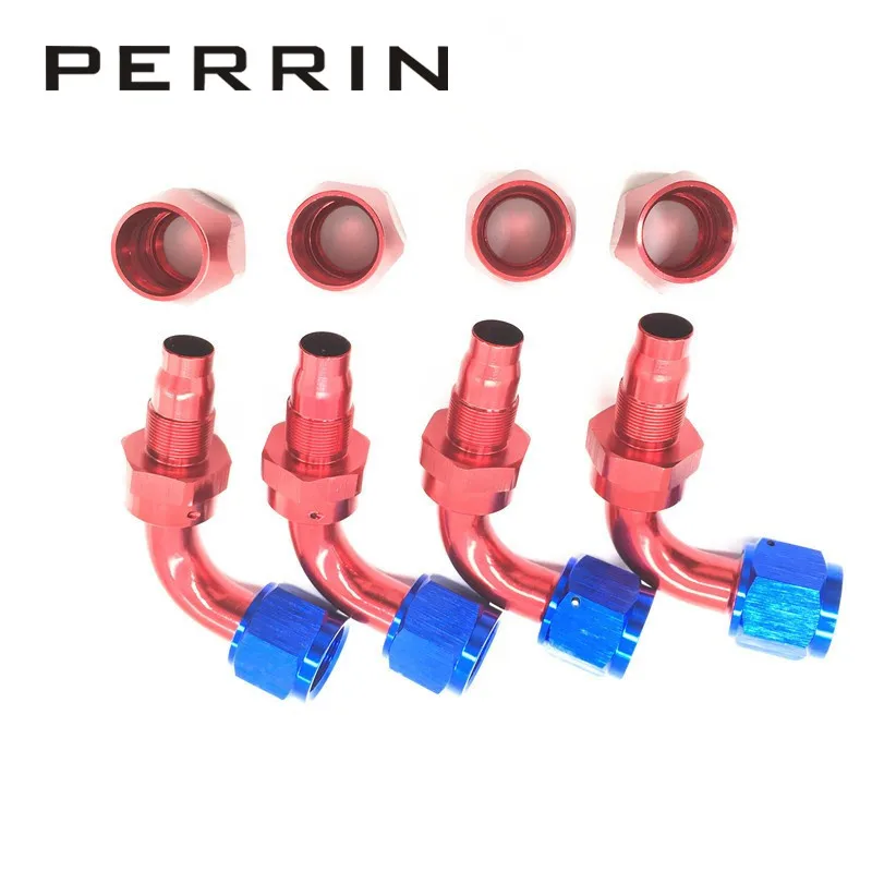 

AN6-90 90 Degree Aluminum Oil Cooler Hose Fitting Swivel Hose End Fitting Adapter Oil Fuel Line