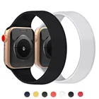 Ремешок силиконовый Solo Loop для apple watch 7, эластичный браслет для iwatch Series 3 4 5 SE 6 7, 41 мм 45 мм 38 мм 40 мм 42 мм 44 мм