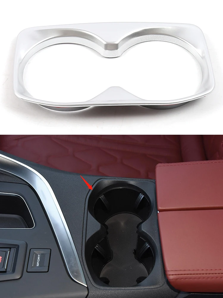 

For Peugeot 4008 5008 GT 2017 2018 2019 2020 Chrome Water Cup Holder Trim Cover Protection Frame Decoration Interior Accssories