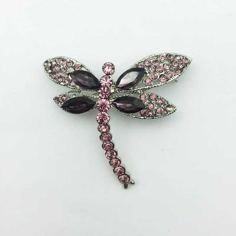 Стрекоза со стразами брошь с кристаллами для женщин простой элегантный дизайн