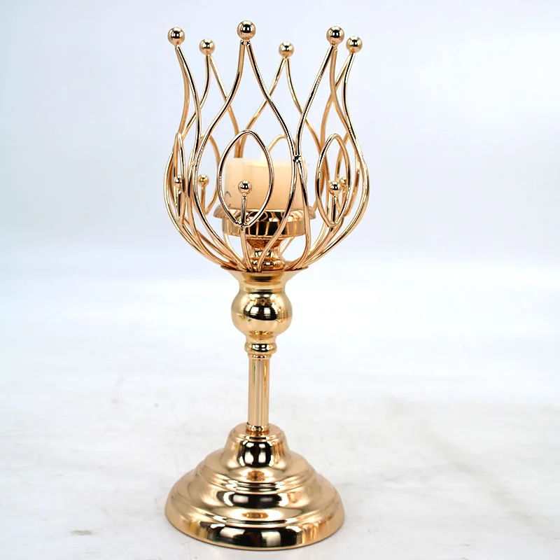 

New design Metal Lotus Candlestick Metal Candle Holders For Wedding Centerpieces Home Decoration Table centerpieces