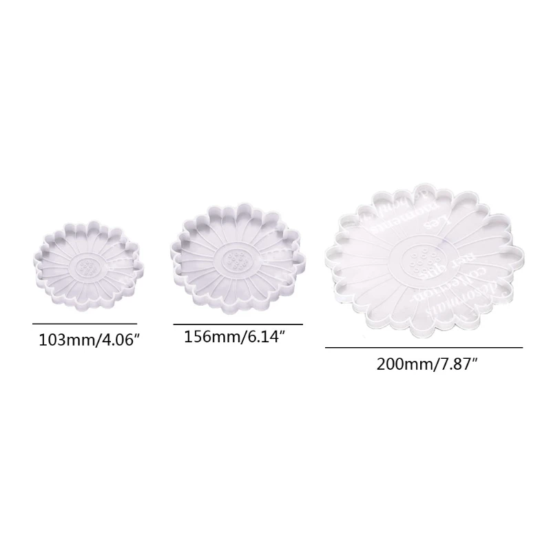 

Sunflower Coaster Resin Molds Floral Shape Tray Epoxy Resin Molds Flower Resin Casting Tea Mat Coaster Resin Molds Kit