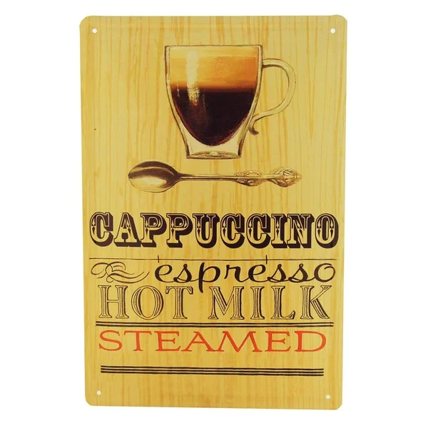 

Cappuccino Retro Metal Tin Sign