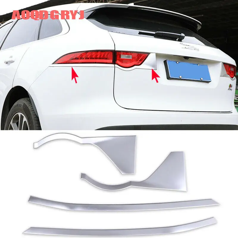 

For Jaguar F-PACE 2016-2019 ABS Chrome Rear Tail Light Lamp Eyebrow Cover Trim Car modification Auto parts