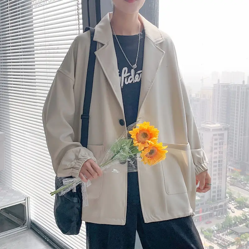 Coat Suit 2021 Spring Autumn Men's Women's Leisure Single Layer Thin Sunscreen Clothing Solid Color Youth Pop Fashion Best