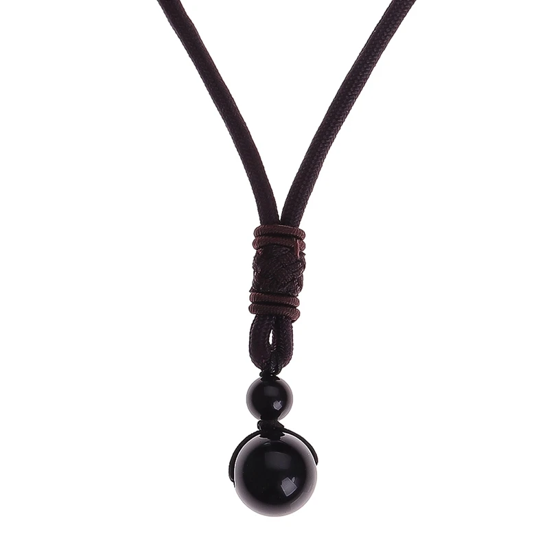 18 мм натуральный камень черный обсидиан радужные глаза Бусины Шарик подвеска