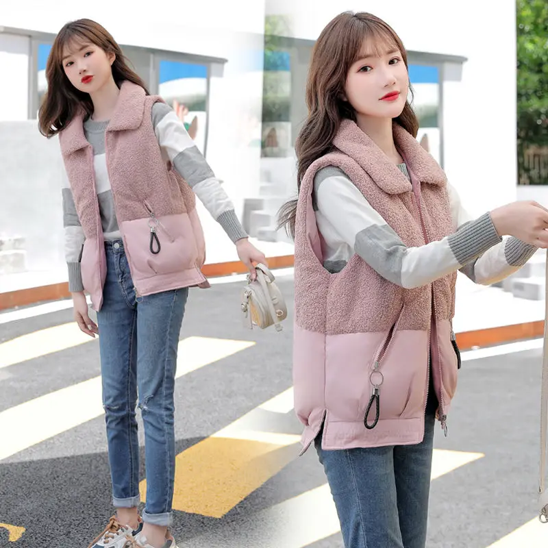 2020 новый стиль для осени и зимы корейский хлопковый жилет женский размера плюс