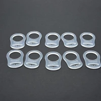 10 pcs pacifiers for babies clear silicone button mam ring dummy pacifier holder clip adapter