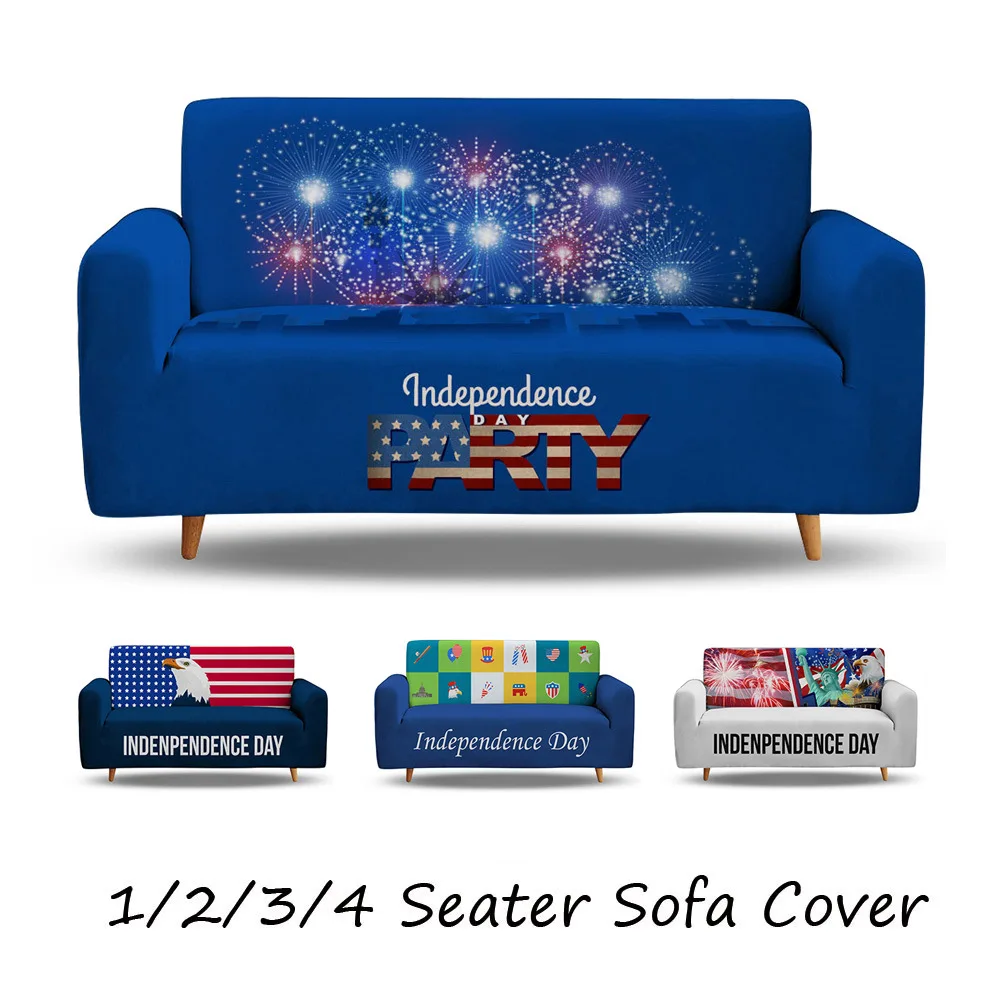 

Independence Day USA 3D Print Elastic Sofa Covers For Living Room L Shape Sofa Cover One Two Three Four Seaters All-inclusive