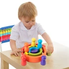 Детская деревянная Радужная игрушка сделай сам, креативные деревянные радужные Многослойные блоки, детская игрушка Монтессори, развивающие игрушки для детей