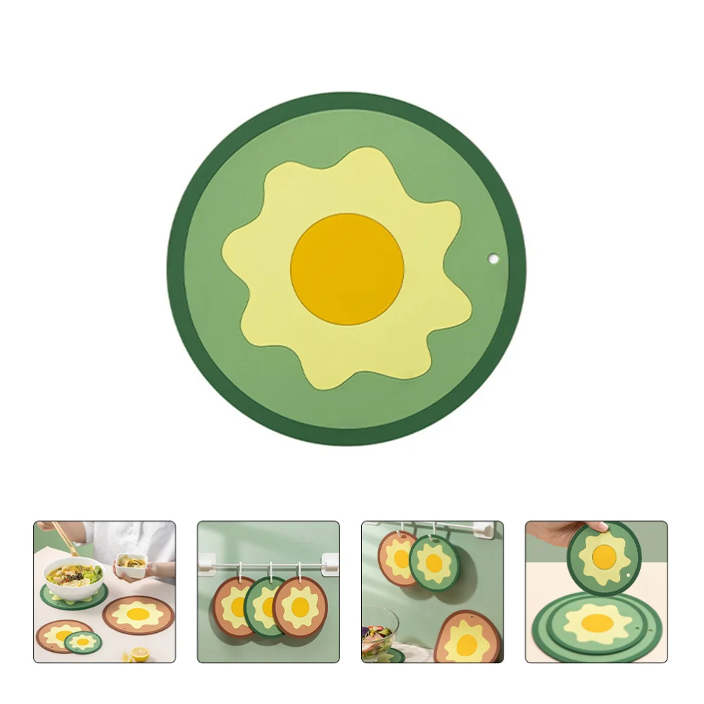 

4PCS Fried Egg Design Cup Cushions Decorative Cutlery Pads Attractive Mug Mats