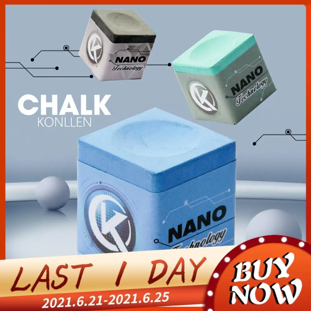 

KONLLEN Billiard Chalks Blue Green Black Medium/Oily/Dryness Pool Cue Chalk Snooker Carom Chalk Durable Billiards Accessories