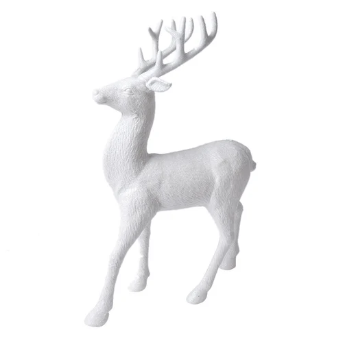 scene layout Christmas window decoration decoration plastic glitter Christmas deer ornaments home decoration props - Color: 4