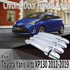 Декоративные Хромированные наклейки для Toyota Yaris Vitz XP130 2012  2019
